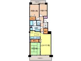 鳥見ﾊﾟ-ｸ･ﾏﾝｼｮﾝ三番街南棟(911)の物件間取画像